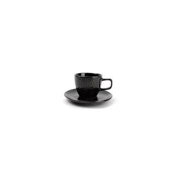 840150 s&p mokkakop zwart 95cl salt and pepper schotel 11,5cm servies