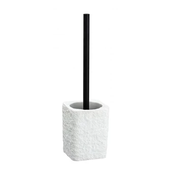 24196100 villata toiletborstelhouder wit polyresine natuursteenlook wenko schuin