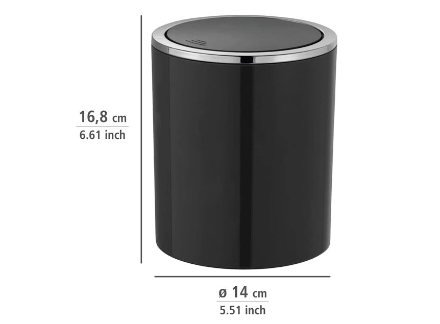 23934100 afvalemmer inca 2 liter zwart wenko afmetingen