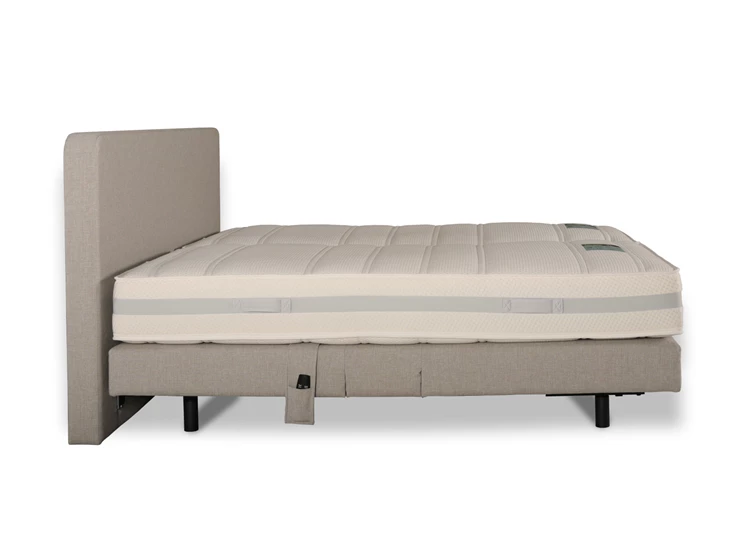 Boxspring My Nox combi sunchro 2 2.0 duo hoofdbord roma in mango viscospring zijaanzicht gewoon