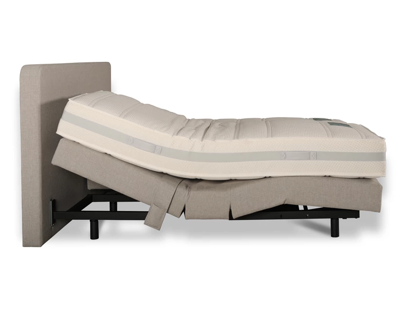 Boxspring My Nox combi sunchro 2 2.0 duo hoofdbord roma viscospring M en F zijaanzicht omhoog