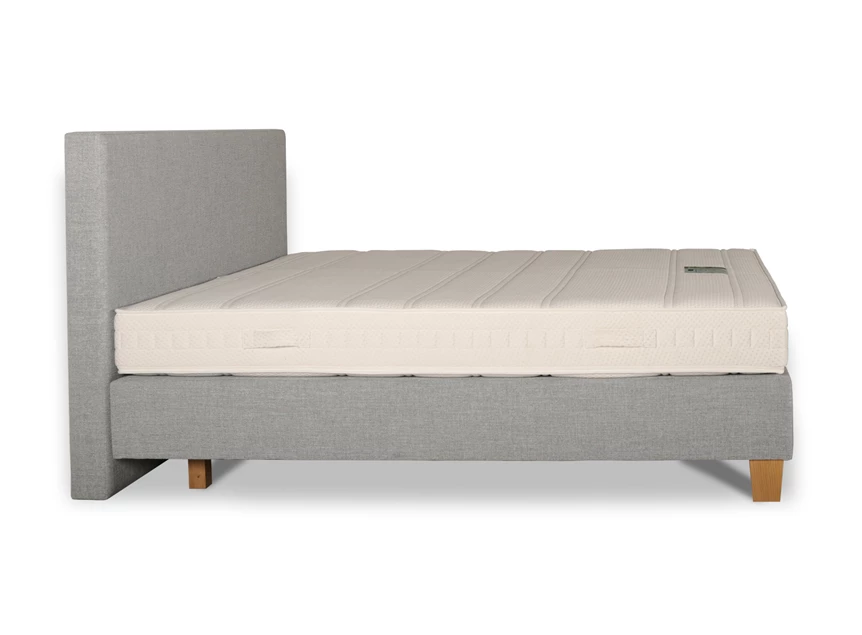 My Nox pocket duo 180x200cm blokpoten eik mat 15cm + matras latexspring zijkant