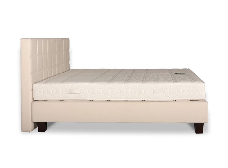 Boxspring My Nox pocket Duo 180x200cm Hoofdbord PiazzaNovica 13cm wenge zijkant