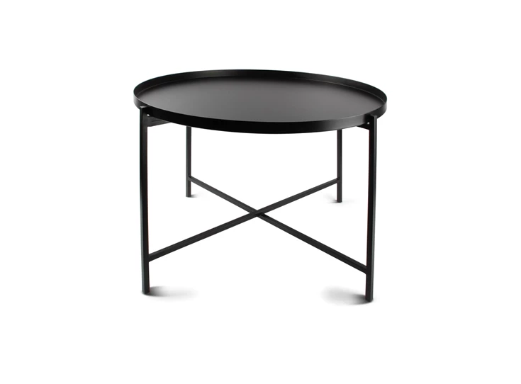 825123 bijzettafels metaal rond salt and pepper patio set van 2 s&p zwart