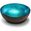 Cocosbowl Noya- metallic turquoise leaf- 14cm- 5956021