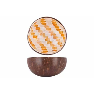 Cocosbowl Noya- wit/goud mosaic- 5956061