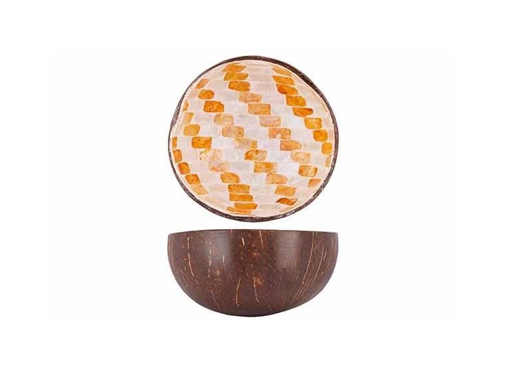 Cocosbowl Noya- wit/goud mosaic- 5956061