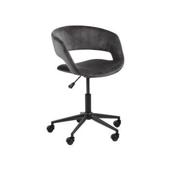 Bureaustoel Grace grijze stof 85889 schuin vooraanzicht actona