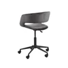 Bureaustoel Grace grijze stof 85889 schuin achteraanzicht actona
