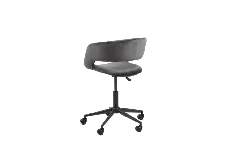 Bureaustoel Grace grijze stof 85889 schuin achteraanzicht actona