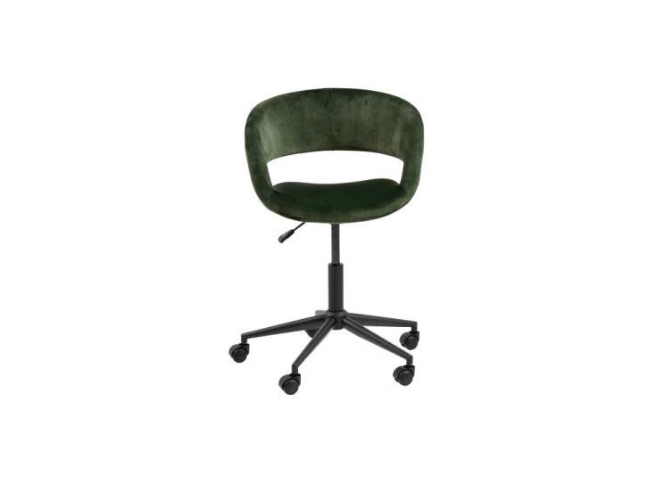 Bureaustoel Grace groene stof 85303 actona armleuning stof vooraanzicht