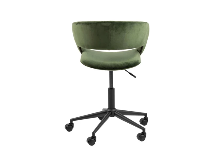 Bureaustoel Grace groene stof 85303 actona armleuning stof achteraanzicht