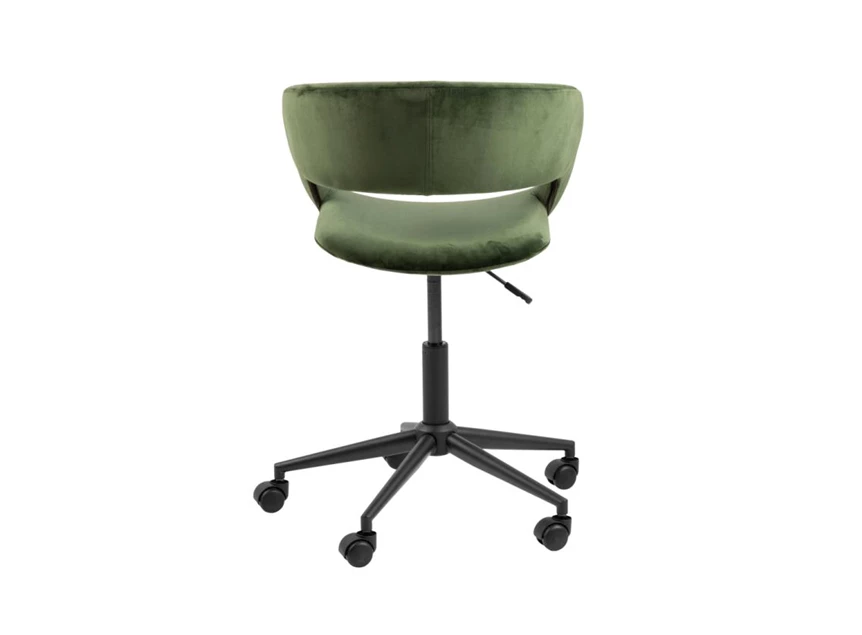 Bureaustoel Grace groene stof 85303 actona armleuning stof achteraanzicht
