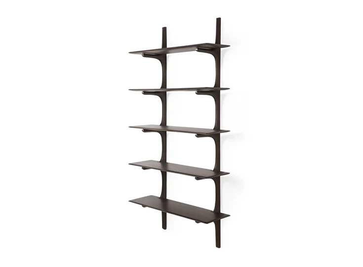 Zijkant Wandrek Mahogany Pi Dark Brown Wall Shelf 29789 Ethnicraft