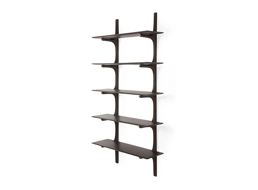 Zijkant Wandrek Mahogany Pi Dark Brown Wall Shelf 29789 Ethnicraft