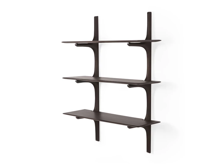 Zijkant Wandrek Mahogany Pi Dark Brown Wall Shelf 29788 Ethnicraft