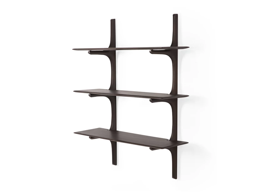 Zijkant Wandrek Mahogany Pi Dark Brown Wall Shelf 29788 Ethnicraft