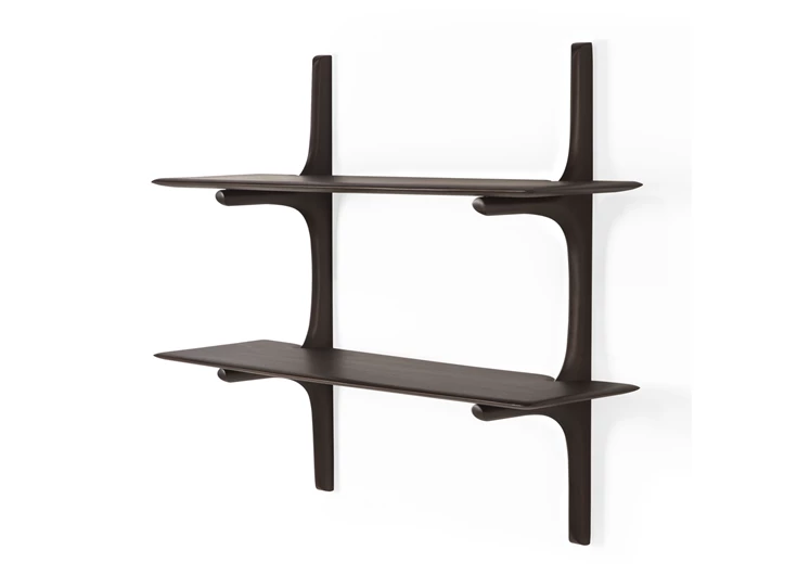 Zijkant Wandrek Mahogany Pi Dark Brown Wall Shelf 29787 Ethnicraft