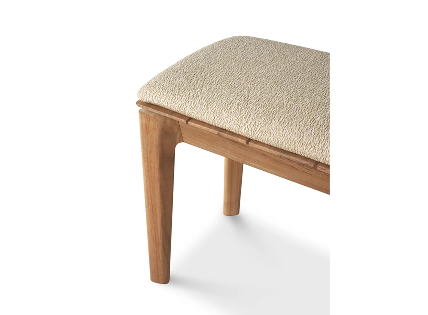 Bovenkant Eetkamerbank Teak Bok Outdoor Bench Natural Fabric 10388 Ethnicraft