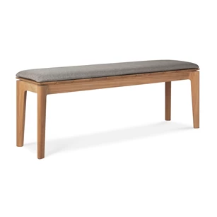 Eetkamerbank Teak Bok Outdoor Bench Mocha Fabric 10382 Ethnicraft