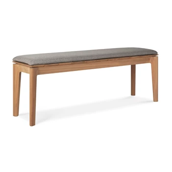 Eetkamerbank Teak Bok Outdoor Bench Mocha Fabric 10382 Ethnicraft