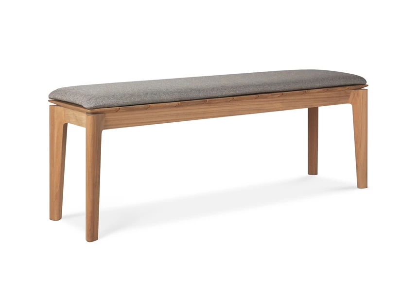 Eetkamerbank Teak Bok Outdoor Bench Mocha Fabric 10382 Ethnicraft