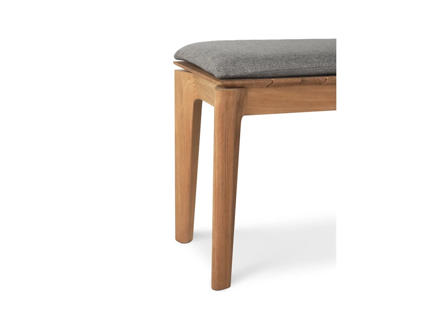 Zijkant Eetkamerbank Teak Bok Outdoor Bench Mocha Fabric 10382 Ethnicraft