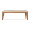 Front Eetkamerbank Teak Bok Outdoor Bench Natural Fabric 10383 Ethnicraft