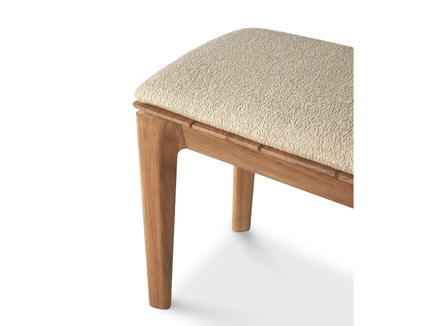 Bovenkant Eetkamerbank Teak Bok Outdoor Bench Natural Fabric 10383 Ethnicraft