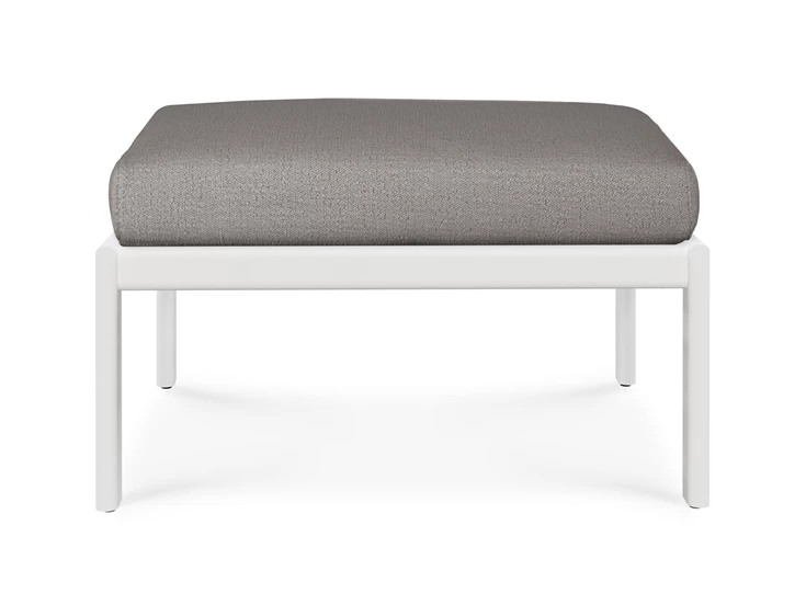 Front Voetensteun Jack Outdoor Footstool Aluminium White Mocha 60146 Ethnicraft