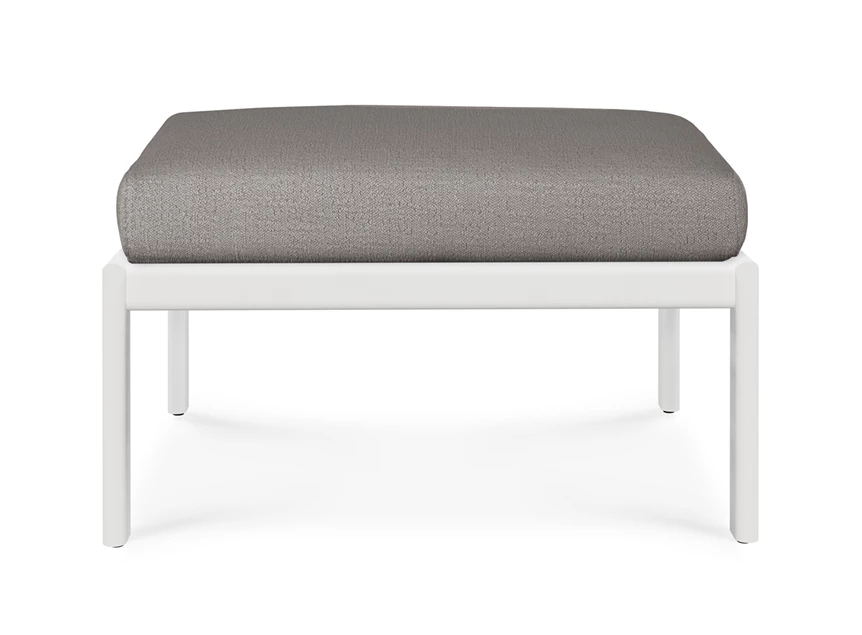 Front Voetensteun Jack Outdoor Footstool Aluminium White Mocha 60146 Ethnicraft