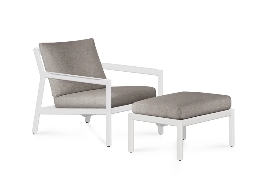 Set Voetensteun Jack Outdoor Footstool Aluminium White Mocha 60146 Ethnicraft