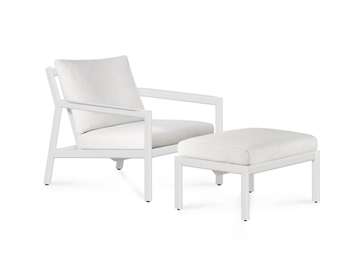 Set Voetensteun Jack Outdoor Footstool Aluminium White Off White 60145 Ethnicraft