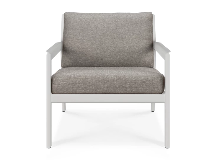 Front Bijzetzetel Jack Outdoor Lounge Chair Aluminium White Mocha 60151 Ethnicraft