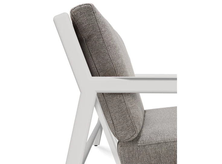 Zijkant Bijzetzetel Jack Outdoor Lounge Chair Aluminium White Mocha 60151 Ethnicraft