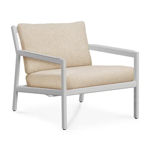 Bijzetzetel Jack Outdoor Lounge Chair Aluminium White Natural 60152 Ethnicraft