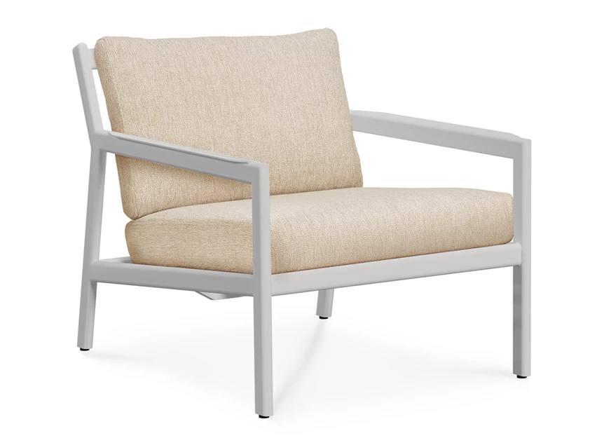 Bijzetzetel Jack Outdoor Lounge Chair Aluminium White Natural 60152 Ethnicraft