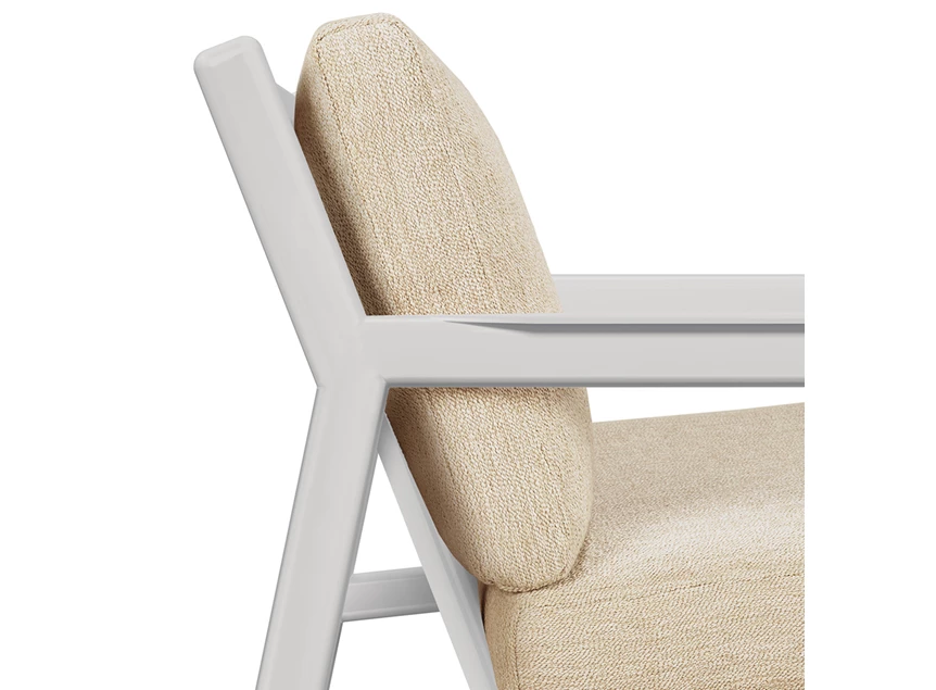 Zijkant Bijzetzetel Jack Outdoor Lounge Chair Aluminium White Natural 60152 Ethnicraft