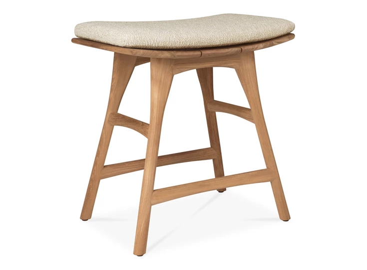 Krukje Teak Osso Outdoor Stool Natural 10358 Ethnicraft