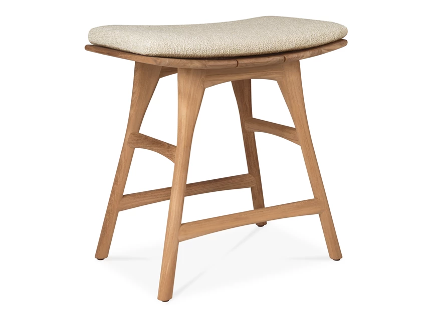 Krukje Teak Osso Outdoor Stool Natural 10358 Ethnicraft