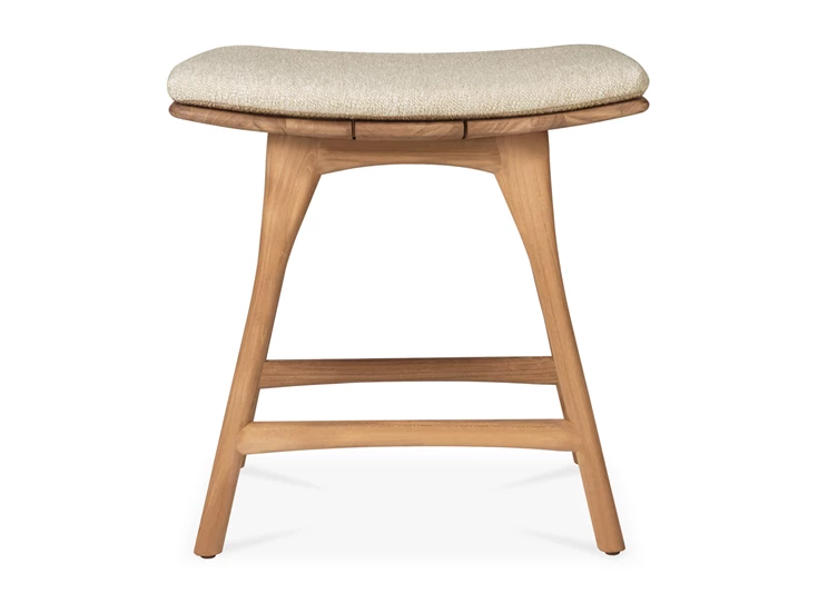 Front Krukje Teak Osso Outdoor Stool Natural 10358 Ethnicraft