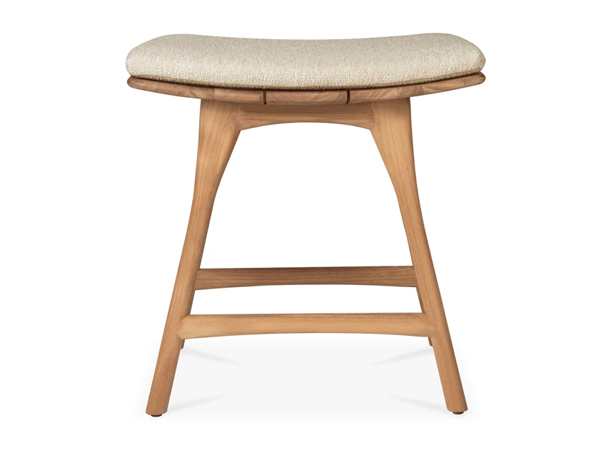 Front Krukje Teak Osso Outdoor Stool Natural 10358 Ethnicraft