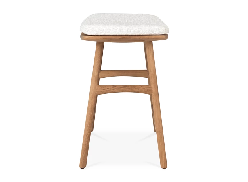 Zijkant Krukje Teak Osso Outdoor Stool Off White 10356 Ethnicraft
