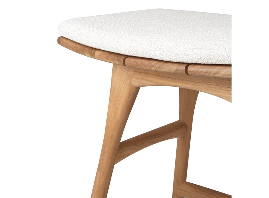 Detail Krukje Teak Osso Outdoor Stool Off White 10356 Ethnicraft