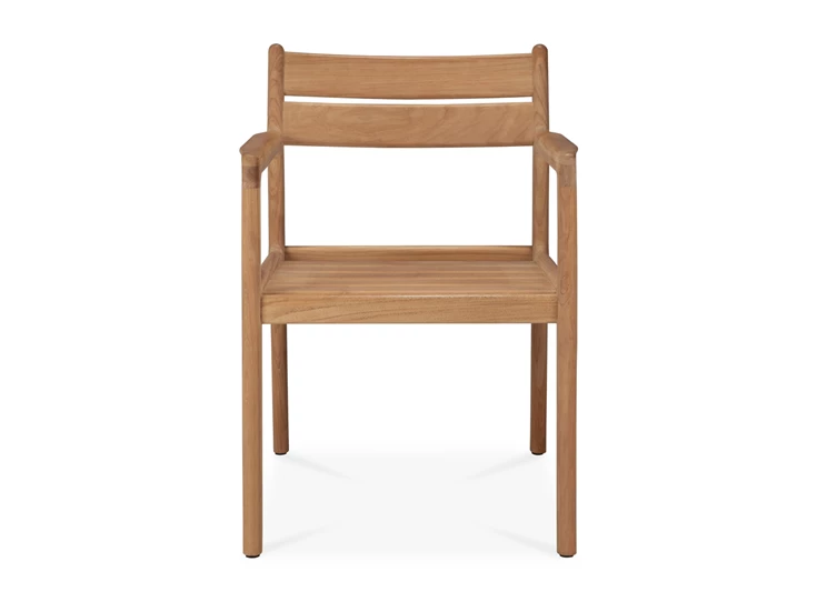 Front Armstoel Teak Jack Outdoor Dining Chair Frame 10284 Ethnicraft