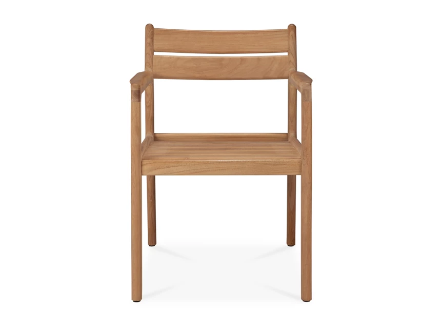 Front Armstoel Teak Jack Outdoor Dining Chair Frame 10284 Ethnicraft
