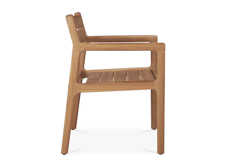 Zijkant Armstoel Teak Jack Outdoor Dining Chair Frame 10284 Ethnicraft