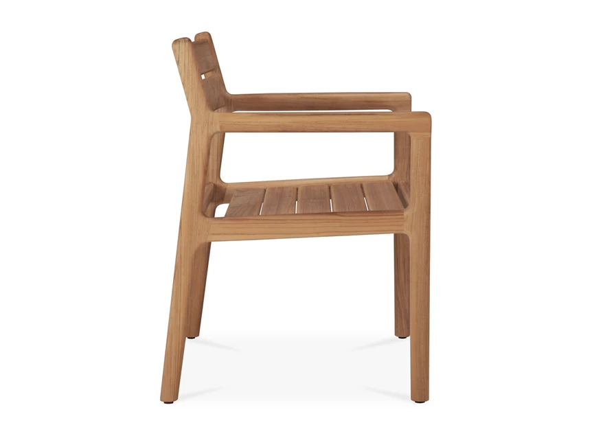 Zijkant Armstoel Teak Jack Outdoor Dining Chair Frame 10284 Ethnicraft