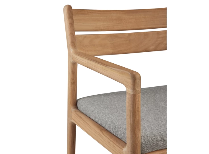 Armleuning Armstoel Teak Jack Outdoor Dining Chair Mocha 10372 Ethnicraft