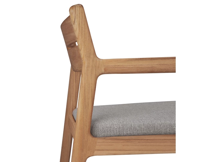 Detail Armstoel Teak Jack Outdoor Dining Chair Mocha 10372 Ethnicraft